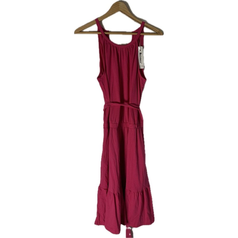 Summer Dresses Halter Casual Beach Boho Clothes Hot Pink